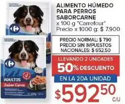 Carrefour Carrefour alimento húmedo para perros saborcarne oferta
