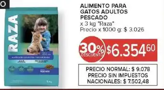 Carrefour Raza alimento para gatos adultos pescado oferta