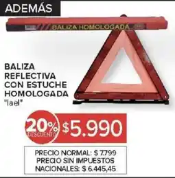 Carrefour Lael baliza reflectiva con estuche homologada oferta