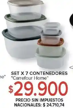 Carrefour Carrefour home set x 7 contenedores oferta