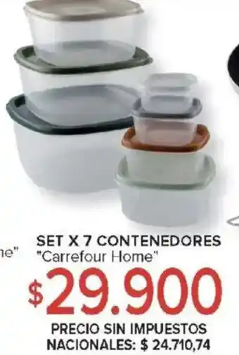 Carrefour Carrefour home set x 7 contenedores oferta