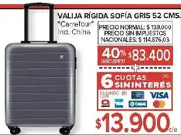 Carrefour Carrefour valija rígida sofía gris oferta