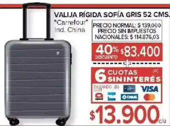 Carrefour Carrefour valija rígida sofía gris oferta