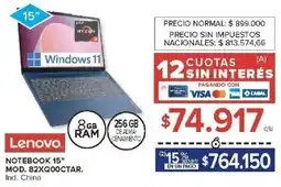 Carrefour Lenovo notebook 15" oferta