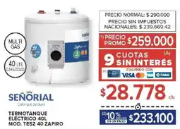 Carrefour Señorial termotanque eléctrico oferta