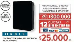 Carrefour Orbis calefactor tiro balanceado oferta
