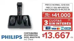 Carrefour Philips cortabarba multigroom oferta