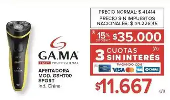 Carrefour Ga.ma afeitadora sport oferta