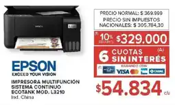 Carrefour Epson impresora multifunción sistema continuo ecotank oferta