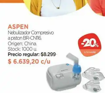 Farmacity Aspen nebulizador compresor a piston br-cn116 oferta