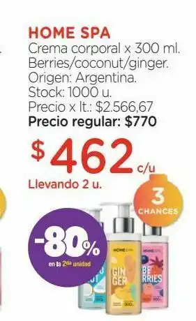 Farmacity Crema corporal home spa berries x 300 ml oferta
