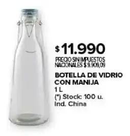 Carrefour Botella de vidrio con manija oferta