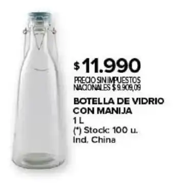 Carrefour Botella de vidrio con manija oferta