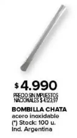 Carrefour Bombilla chata acero inoxidable oferta