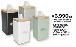 Carrefour Lata yerba con pico vertedor oferta