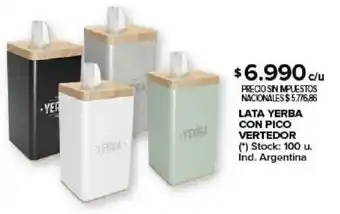 Carrefour Lata yerba con pico vertedor oferta
