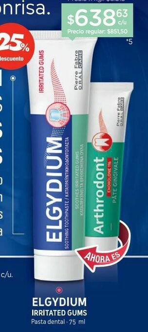 Farmacity Crema dental elgydium irritated gums x 100 g oferta