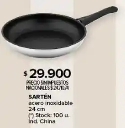 Carrefour Sartén acero inoxidable oferta