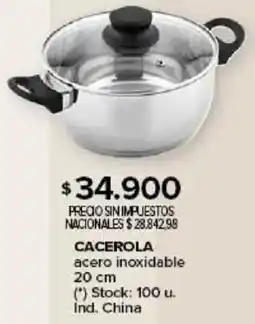 Carrefour Cacerola acero inoxidable oferta