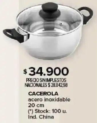 Carrefour Cacerola acero inoxidable oferta