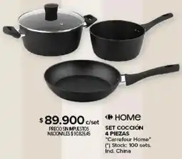Carrefour Carrefour home set cocción oferta