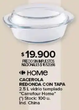 Carrefour Home cacerola redonda con tapa oferta