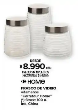 Carrefour Carrefour home frasco de vidrio vitamaños oferta