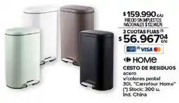 Carrefour Home cesto de residuos acero oferta