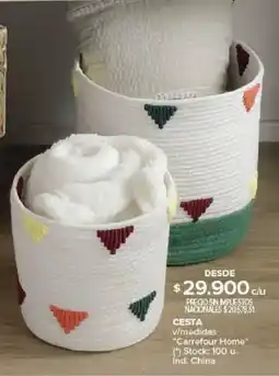 Carrefour Carrefour home cesta v/medidas oferta