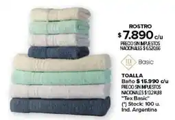 Carrefour Tex basic toalla baño oferta
