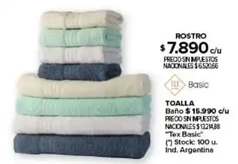Carrefour Tex basic toalla baño oferta
