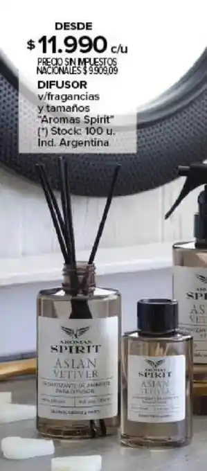 Carrefour Aromas spirit difusor v/fragancias y tamaños oferta