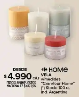 Carrefour Vela carrefour home v/medidas oferta
