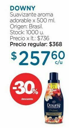Farmacity Suavizante downy oferta