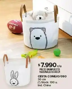 Carrefour Cesta conejo/oso oferta
