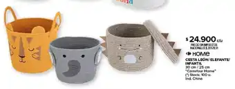 Carrefour Carrefour home cesta león/ elefante/ infantil oferta