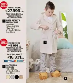 Carrefour Tex kids bata infantil microfibra oferta