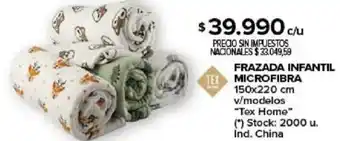 Carrefour Tex frazada infantil microfibra oferta