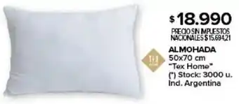 Carrefour Tex home almohada oferta