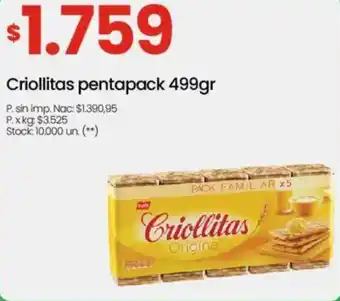 Changomas Criollitas pentapack oferta