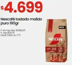 Changomas Nescafé tostado molido puro oferta