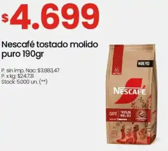Changomas Nescafé tostado molido puro oferta