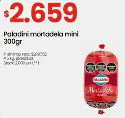 Changomas Paladini mortadela mini oferta