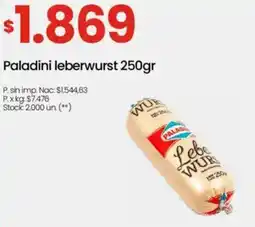 Changomas Paladini leberwurst oferta
