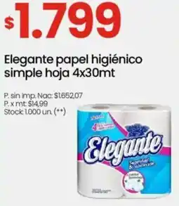 Changomas Elegante papel higiénico simple hoja oferta