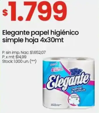 Changomas Elegante papel higiénico simple hoja oferta