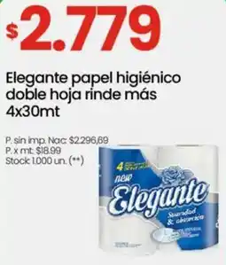 Changomas Elegante papel higiénico doble hoja rinde más oferta