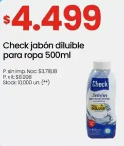 Changomas Check jabón diluible para ropa oferta