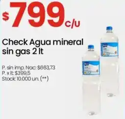 Changomas Check agua mineral sin gas oferta