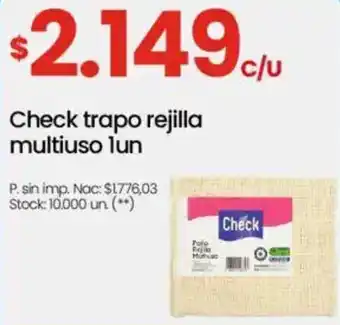 Changomas Check trapo rejilla multiuso oferta